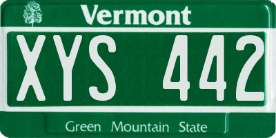 VT license plate XYS442