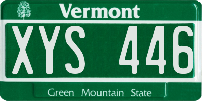 VT license plate XYS446