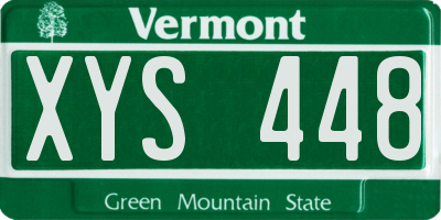 VT license plate XYS448
