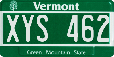 VT license plate XYS462
