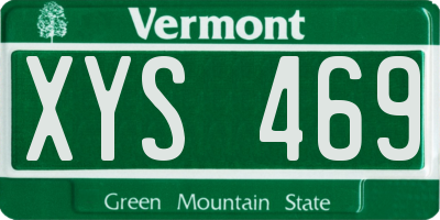 VT license plate XYS469