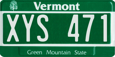 VT license plate XYS471