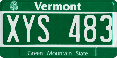 VT license plate XYS483