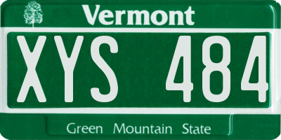 VT license plate XYS484