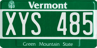 VT license plate XYS485