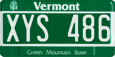VT license plate XYS486