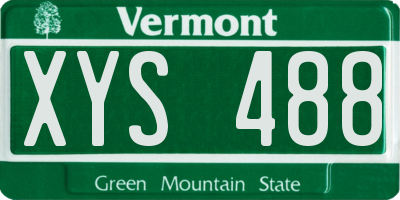 VT license plate XYS488