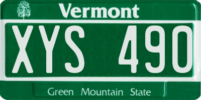 VT license plate XYS490