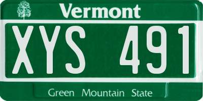 VT license plate XYS491