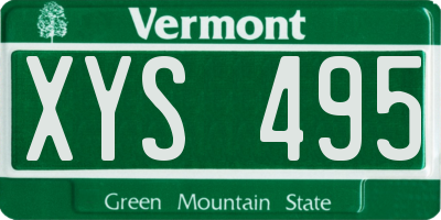 VT license plate XYS495