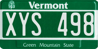 VT license plate XYS498
