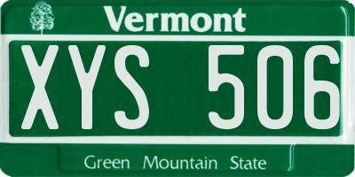 VT license plate XYS506