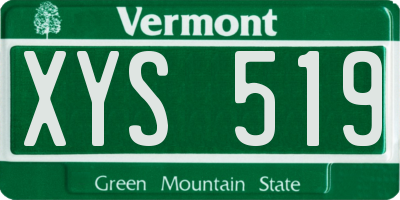 VT license plate XYS519
