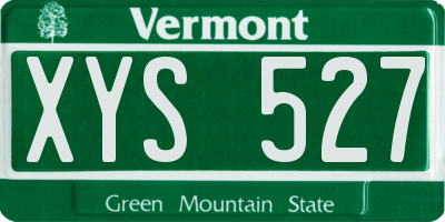 VT license plate XYS527