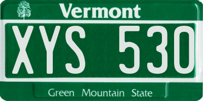 VT license plate XYS530