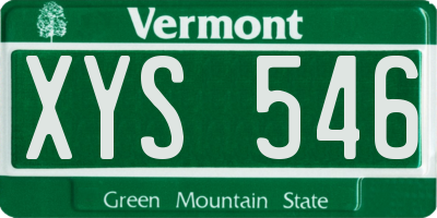VT license plate XYS546