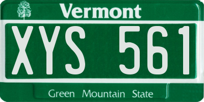 VT license plate XYS561