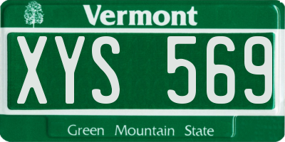 VT license plate XYS569