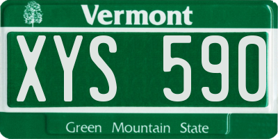 VT license plate XYS590