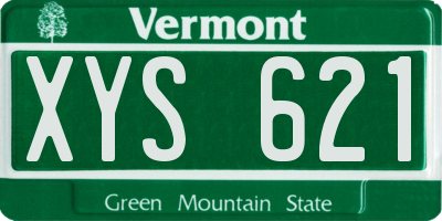 VT license plate XYS621