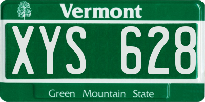 VT license plate XYS628