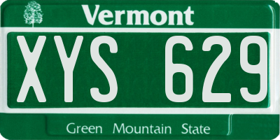 VT license plate XYS629