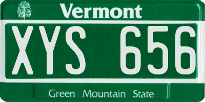 VT license plate XYS656