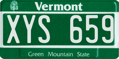 VT license plate XYS659