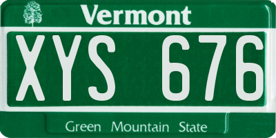 VT license plate XYS676
