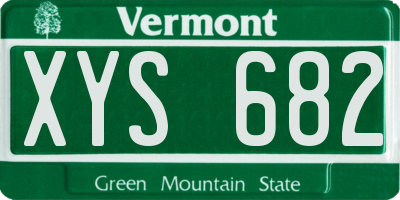 VT license plate XYS682