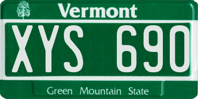 VT license plate XYS690