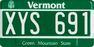 VT license plate XYS691