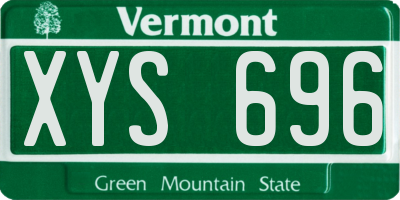 VT license plate XYS696