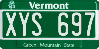 VT license plate XYS697