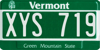 VT license plate XYS719