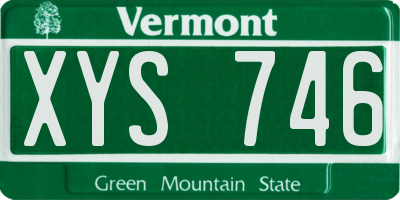 VT license plate XYS746