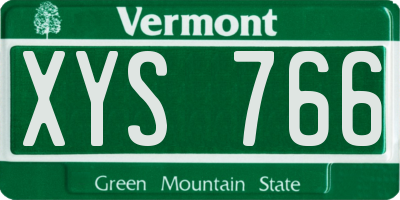 VT license plate XYS766