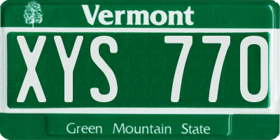 VT license plate XYS770