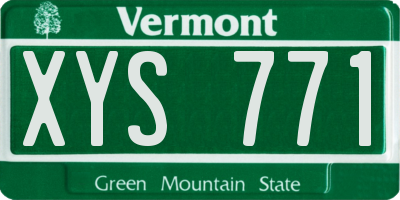 VT license plate XYS771
