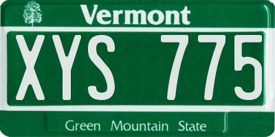 VT license plate XYS775