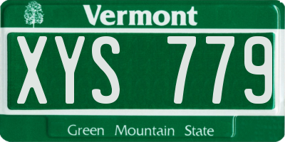 VT license plate XYS779