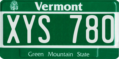 VT license plate XYS780