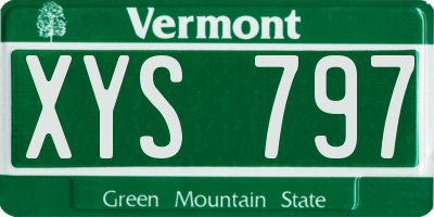 VT license plate XYS797