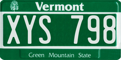 VT license plate XYS798