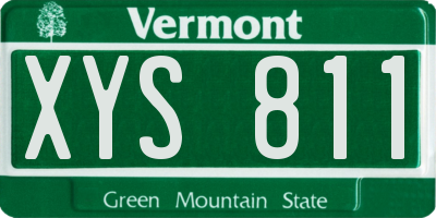VT license plate XYS811