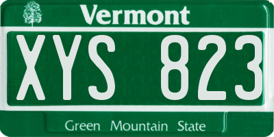 VT license plate XYS823