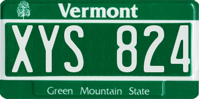 VT license plate XYS824