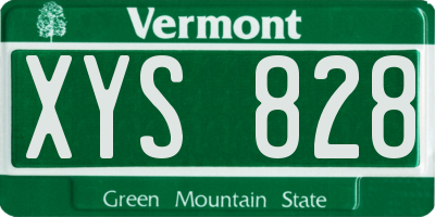 VT license plate XYS828
