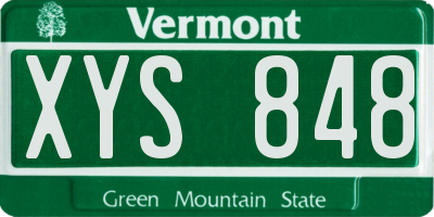 VT license plate XYS848