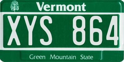 VT license plate XYS864